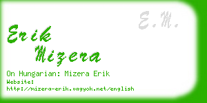 erik mizera business card